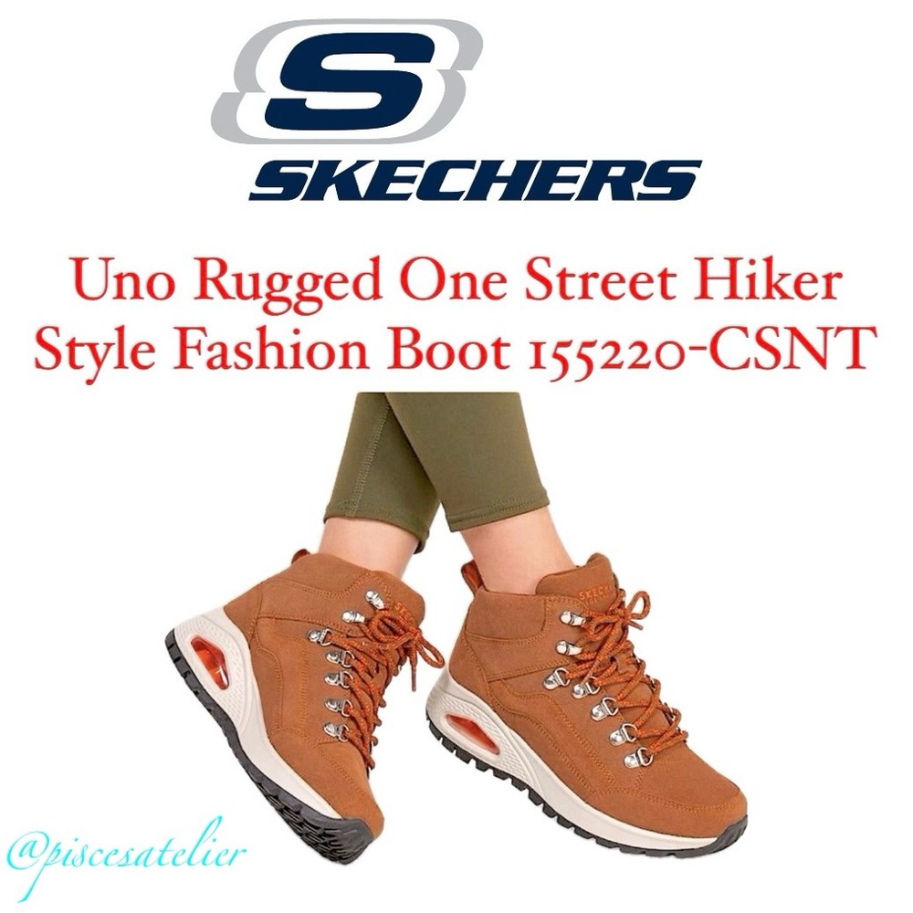 Skechers Uno Rugged One Street Hiker Style Fashion Boot 155220 CSNT, Size 6